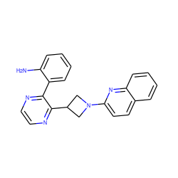 Nc1ccccc1-c1nccnc1C1CN(c2ccc3ccccc3n2)C1 ZINC000140215611