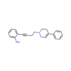 Nc1ccccc1C#CCCN1CC=C(c2ccccc2)CC1 ZINC000013757299