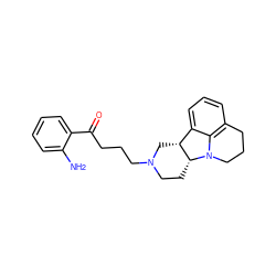 Nc1ccccc1C(=O)CCCN1CC[C@@H]2[C@H](C1)c1cccc3c1N2CCC3 ZINC000013488014