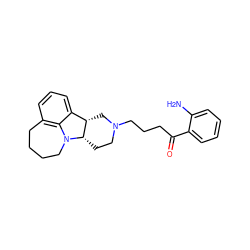 Nc1ccccc1C(=O)CCCN1CC[C@H]2[C@@H](C1)c1cccc3c1N2CCCC3 ZINC000013488020