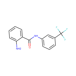 Nc1ccccc1C(=O)Nc1cccc(C(F)(F)F)c1 ZINC000001440286