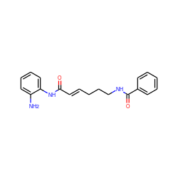 Nc1ccccc1NC(=O)/C=C/CCCNC(=O)c1ccccc1 ZINC000117585280