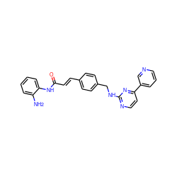 Nc1ccccc1NC(=O)/C=C/c1ccc(CNc2nccc(-c3cccnc3)n2)cc1 ZINC000040936119