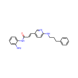 Nc1ccccc1NC(=O)/C=C/c1ccc(NCCCc2ccccc2)nc1 ZINC000036338678