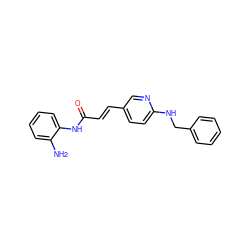 Nc1ccccc1NC(=O)/C=C/c1ccc(NCc2ccccc2)nc1 ZINC000036338682