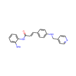 Nc1ccccc1NC(=O)/C=C/c1ccc(NCc2ccncc2)cc1 ZINC000036338673