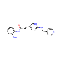 Nc1ccccc1NC(=O)/C=C/c1ccc(NCc2ccncc2)nc1 ZINC000036338672