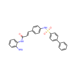 Nc1ccccc1NC(=O)/C=C/c1ccc(NS(=O)(=O)c2ccc(-c3ccccc3)cc2)cc1 ZINC000013493391