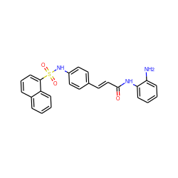 Nc1ccccc1NC(=O)/C=C/c1ccc(NS(=O)(=O)c2cccc3ccccc23)cc1 ZINC000013493392