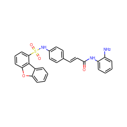 Nc1ccccc1NC(=O)/C=C/c1ccc(NS(=O)(=O)c2cccc3oc4ccccc4c23)cc1 ZINC000027978207