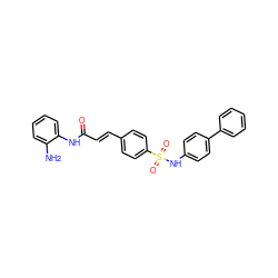 Nc1ccccc1NC(=O)/C=C/c1ccc(S(=O)(=O)Nc2ccc(-c3ccccc3)cc2)cc1 ZINC000013493396