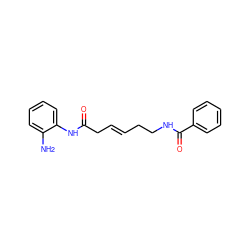 Nc1ccccc1NC(=O)C/C=C/CCNC(=O)c1ccccc1 ZINC000117586639