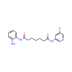 Nc1ccccc1NC(=O)CCCCCC(=O)Nc1cncc(Br)c1 ZINC000221228313