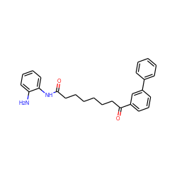 Nc1ccccc1NC(=O)CCCCCCC(=O)c1cccc(-c2ccccc2)c1 ZINC000013588613