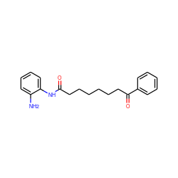 Nc1ccccc1NC(=O)CCCCCCC(=O)c1ccccc1 ZINC000013588609