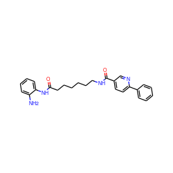 Nc1ccccc1NC(=O)CCCCCCNC(=O)c1ccc(-c2ccccc2)nc1 ZINC000029132994