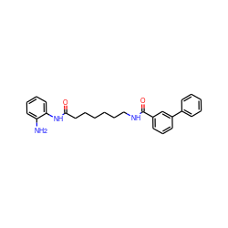 Nc1ccccc1NC(=O)CCCCCCNC(=O)c1cccc(-c2ccccc2)c1 ZINC000029132995