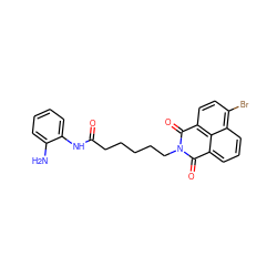 Nc1ccccc1NC(=O)CCCCCN1C(=O)c2cccc3c(Br)ccc(c23)C1=O ZINC000013588630