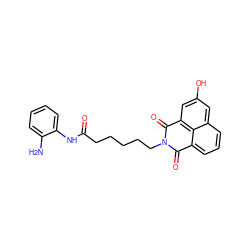 Nc1ccccc1NC(=O)CCCCCN1C(=O)c2cccc3cc(O)cc(c23)C1=O ZINC000013588631