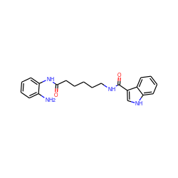 Nc1ccccc1NC(=O)CCCCCNC(=O)c1c[nH]c2ccccc12 ZINC000117588539