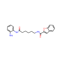 Nc1ccccc1NC(=O)CCCCCNC(=O)c1cc2ccccc2o1 ZINC000117590395