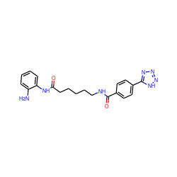 Nc1ccccc1NC(=O)CCCCCNC(=O)c1ccc(-c2nnn[nH]2)cc1 ZINC000117588438