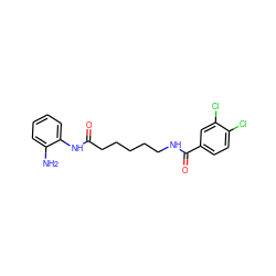 Nc1ccccc1NC(=O)CCCCCNC(=O)c1ccc(Cl)c(Cl)c1 ZINC000117588851