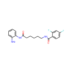 Nc1ccccc1NC(=O)CCCCCNC(=O)c1ccc(F)cc1F ZINC000117587395