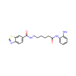 Nc1ccccc1NC(=O)CCCCCNC(=O)c1ccc2ncsc2c1 ZINC000117588985