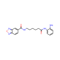 Nc1ccccc1NC(=O)CCCCCNC(=O)c1ccc2nonc2c1 ZINC000117586676