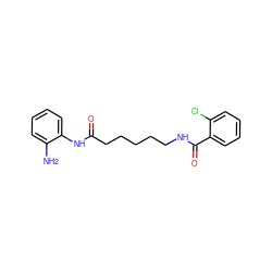 Nc1ccccc1NC(=O)CCCCCNC(=O)c1ccccc1Cl ZINC000117581981