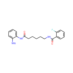 Nc1ccccc1NC(=O)CCCCCNC(=O)c1ccccc1F ZINC000117587208