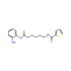 Nc1ccccc1NC(=O)CCCCCNC(=O)c1cccs1 ZINC000117585986