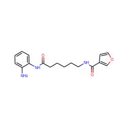 Nc1ccccc1NC(=O)CCCCCNC(=O)c1ccoc1 ZINC000117586375