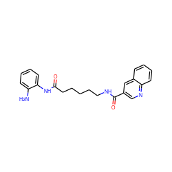 Nc1ccccc1NC(=O)CCCCCNC(=O)c1cnc2ccccc2c1 ZINC000117582703