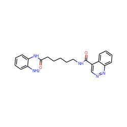 Nc1ccccc1NC(=O)CCCCCNC(=O)c1cnnc2ccccc12 ZINC000117585098