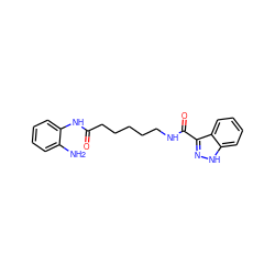 Nc1ccccc1NC(=O)CCCCCNC(=O)c1n[nH]c2ccccc12 ZINC000117585772