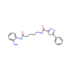 Nc1ccccc1NC(=O)CCCCNC(=O)C1=NN=C(c2ccccc2)C1 ZINC000117590353