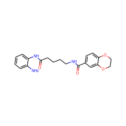 Nc1ccccc1NC(=O)CCCCNC(=O)c1ccc2c(c1)OCCO2 ZINC000117586174