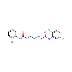 Nc1ccccc1NC(=O)CCCNCC(=O)Nc1cc(Cl)ccc1Cl ZINC000084726054