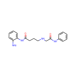 Nc1ccccc1NC(=O)CCCNCC(=O)Nc1ccccc1 ZINC000084709456