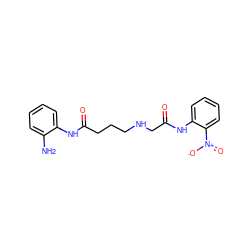 Nc1ccccc1NC(=O)CCCNCC(=O)Nc1ccccc1[N+](=O)[O-] ZINC000084670016