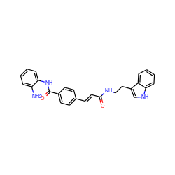 Nc1ccccc1NC(=O)c1ccc(/C=C/C(=O)NCCc2c[nH]c3ccccc23)cc1 ZINC000029133369