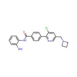 Nc1ccccc1NC(=O)c1ccc(-c2ncc(CN3CCC3)cc2Cl)cc1 ZINC000029042652