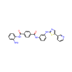 Nc1ccccc1NC(=O)c1ccc(C(=O)Nc2cccc(Nc3ncc(-c4cccnc4)s3)c2)cc1 ZINC000040900549