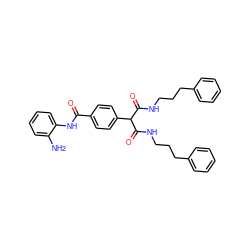 Nc1ccccc1NC(=O)c1ccc(C(C(=O)NCCCc2ccccc2)C(=O)NCCCc2ccccc2)cc1 ZINC000028951653