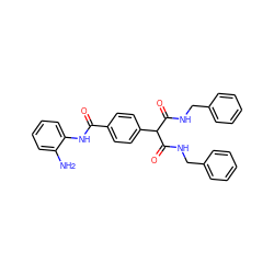 Nc1ccccc1NC(=O)c1ccc(C(C(=O)NCc2ccccc2)C(=O)NCc2ccccc2)cc1 ZINC000028951651