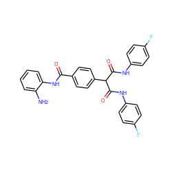 Nc1ccccc1NC(=O)c1ccc(C(C(=O)Nc2ccc(F)cc2)C(=O)Nc2ccc(F)cc2)cc1 ZINC000028951633