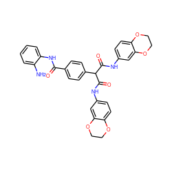 Nc1ccccc1NC(=O)c1ccc(C(C(=O)Nc2ccc3c(c2)OCCO3)C(=O)Nc2ccc3c(c2)OCCO3)cc1 ZINC000028951640