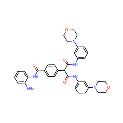 Nc1ccccc1NC(=O)c1ccc(C(C(=O)Nc2cccc(N3CCOCC3)c2)C(=O)Nc2cccc(N3CCOCC3)c2)cc1 ZINC000028951642